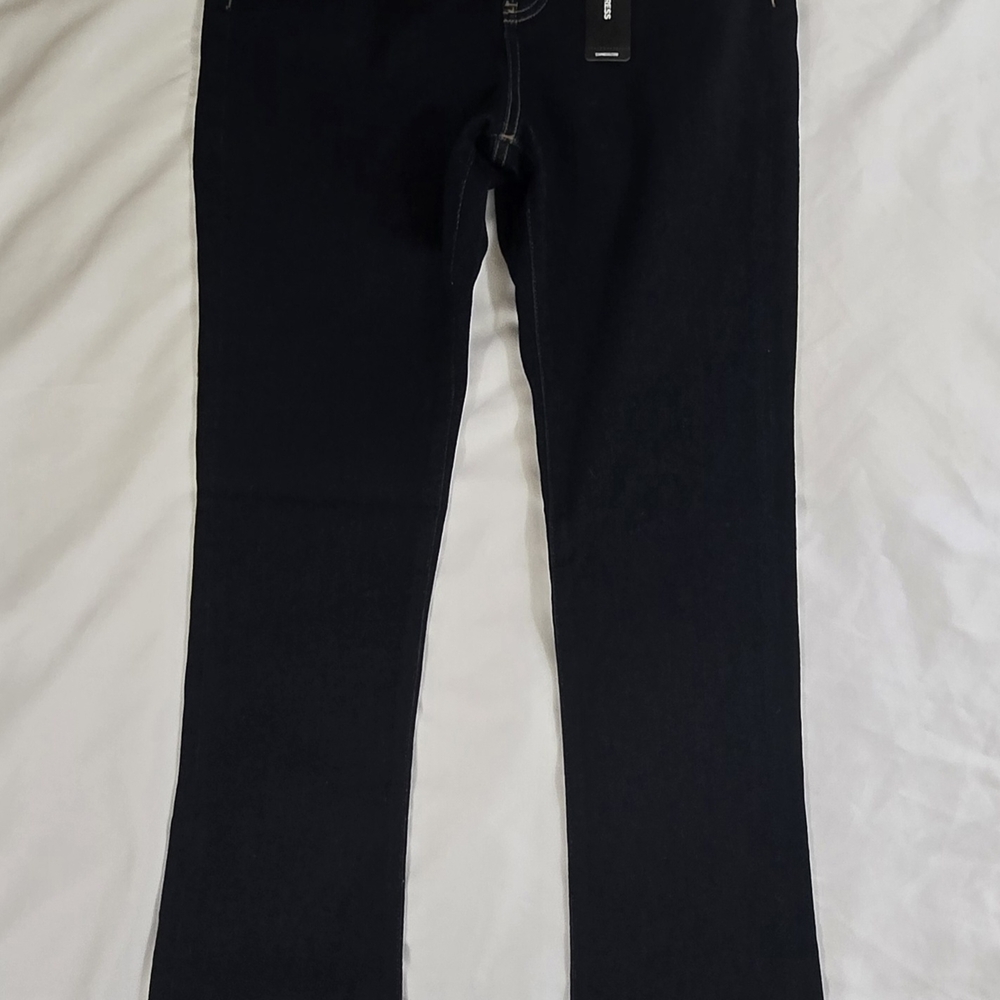 EXPRESS Jeans Women's Size 8R Dark Blue Skyscraper Mid Rise Boot Cut NWT!